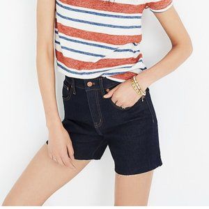 Madewell High-Rise Denim Boyshorts in Bailey Wash